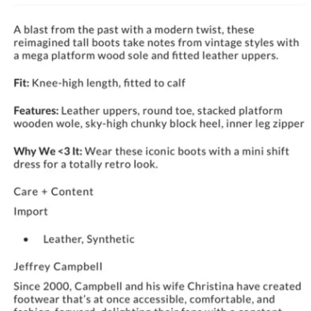 NWT Jeffrey Campbell TimeWarp Boots 8 - Picture 2 of 5